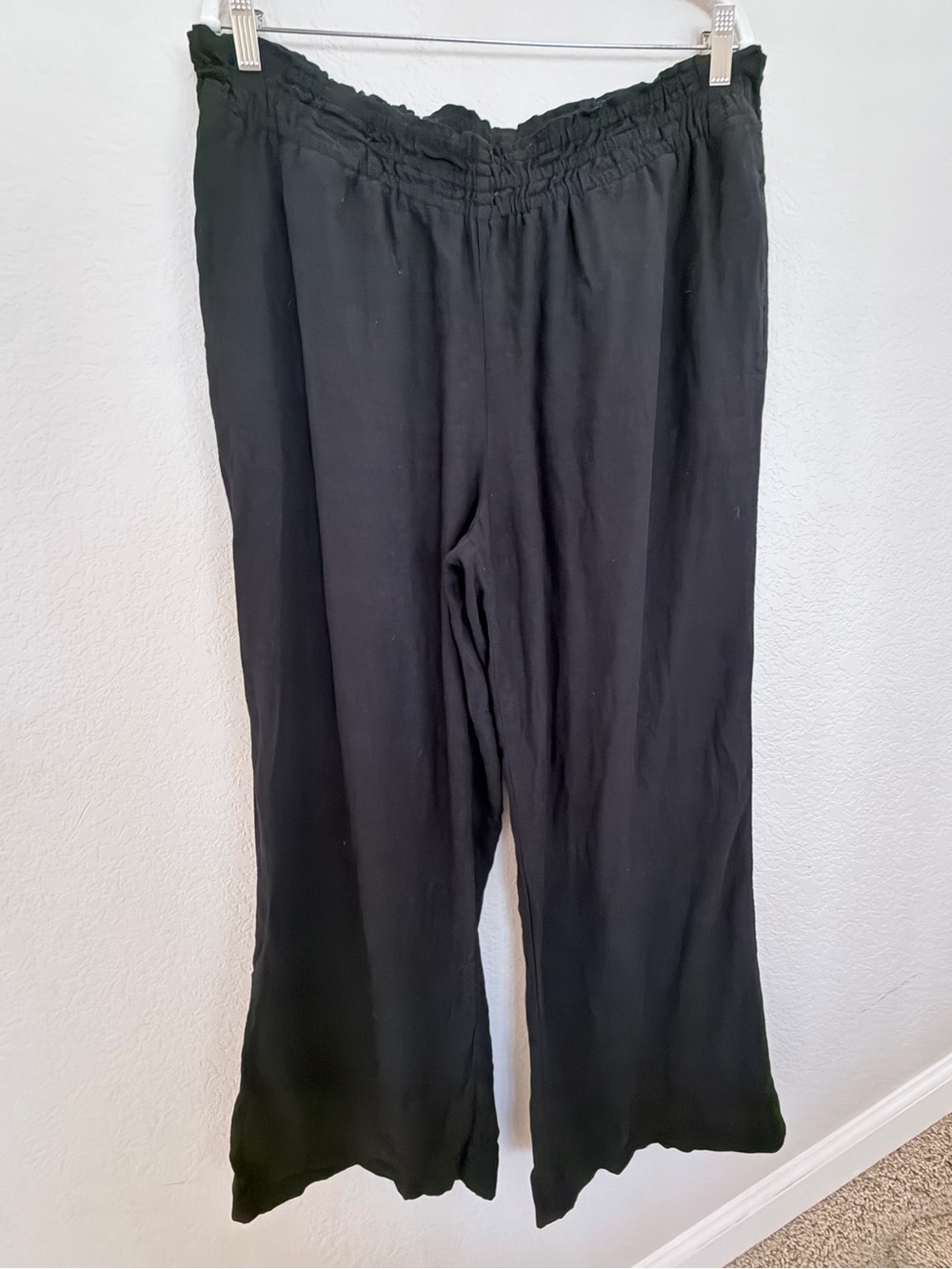 A New Day Black Wide Leg Flowy Pants XL Regular